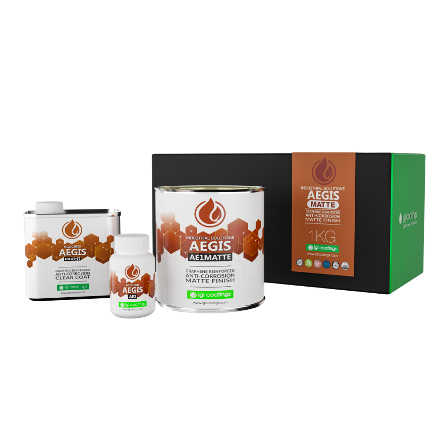 IGL Coatings Australia Corrosion Protection 1KG Kit - MATTE IGL Ecoclear Aegis - Industrial Clear Anti Corrosion Anti Rust Coating