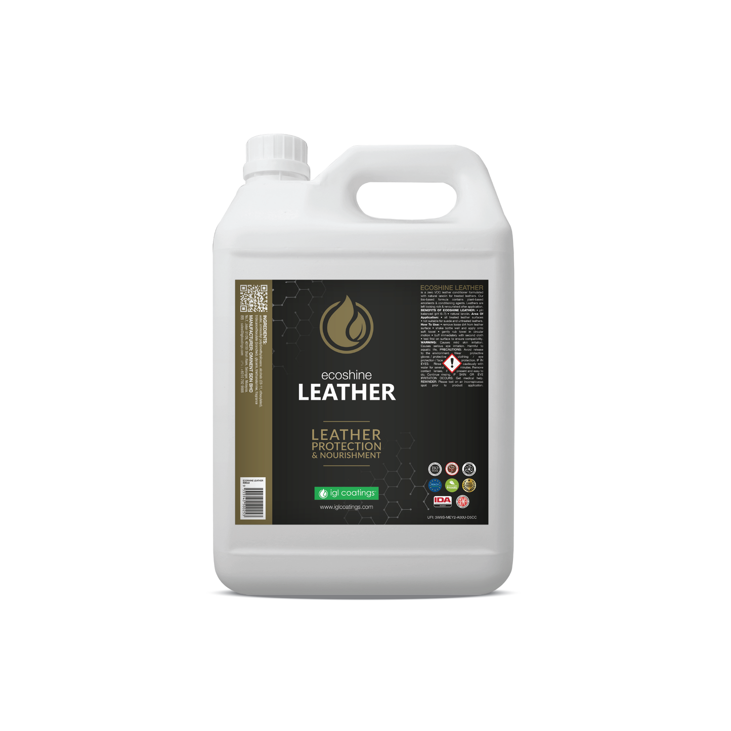 IGL Coatings Australia Interior Care 5L IGL Ecoshine Leather Cleaner and Conditioner