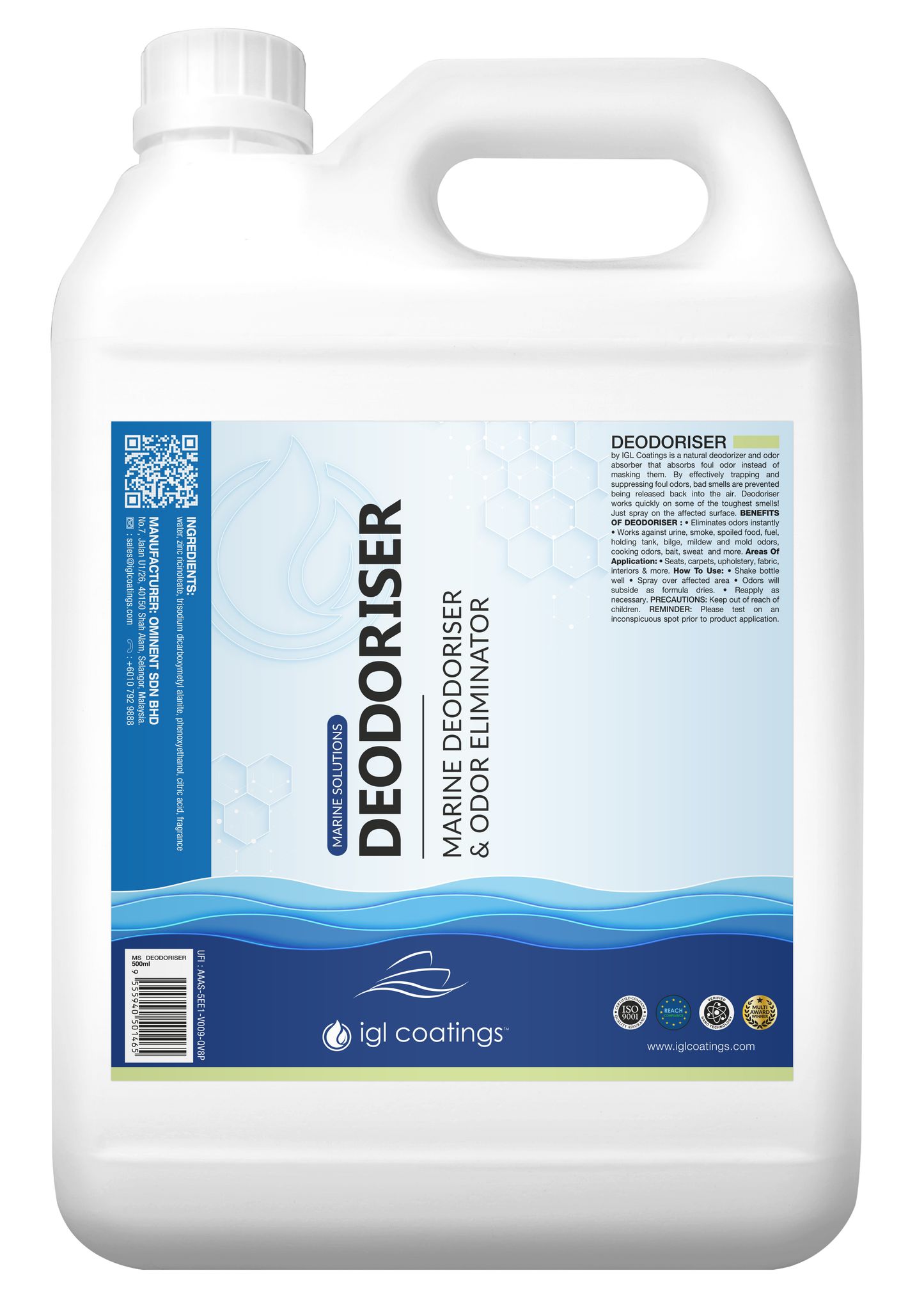 IGL Coatings Australia Marine care 5L IGL Marine Deodoriser