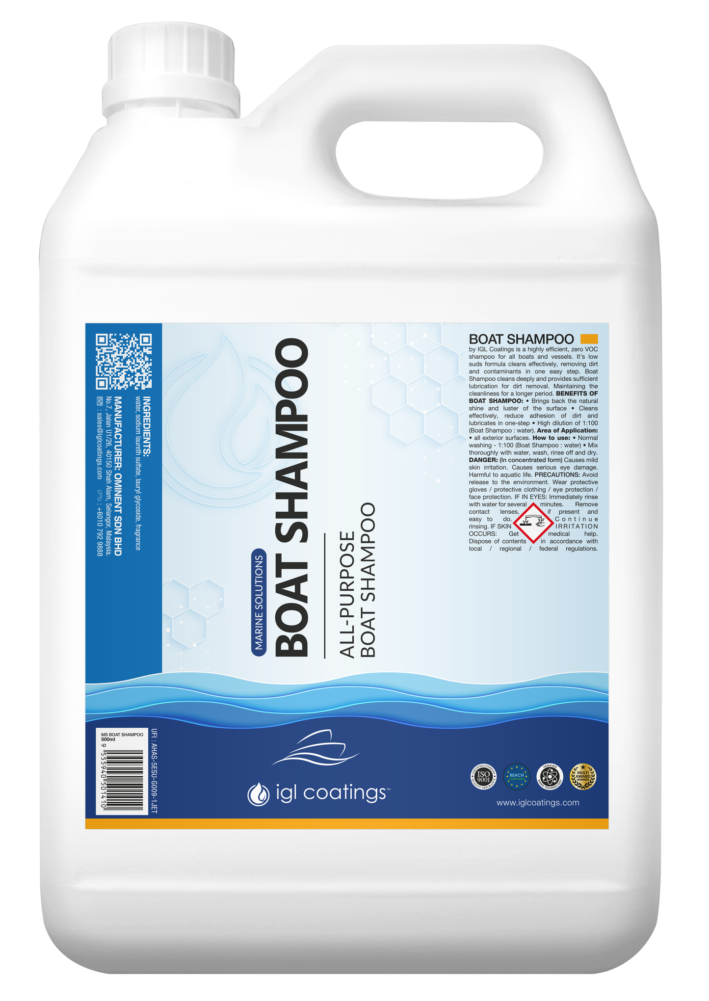 IGL Coatings Australia Marine care 5L IGL MS Boat Shampoo