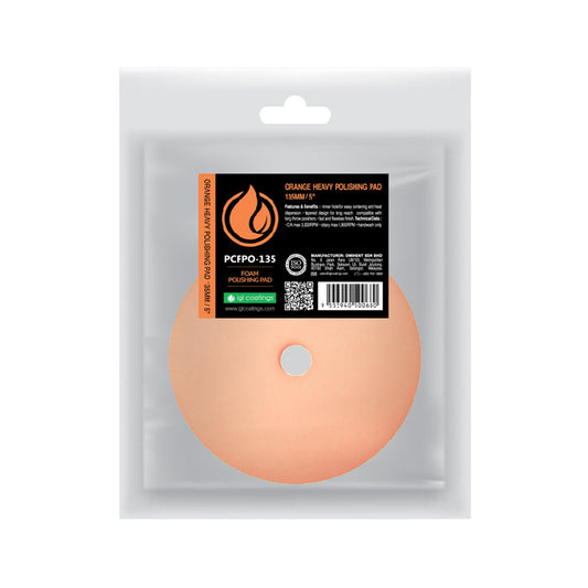 IGL Coatings Australia paint correction 5 inch IGL Orange Heavy Polishing Foam Pad