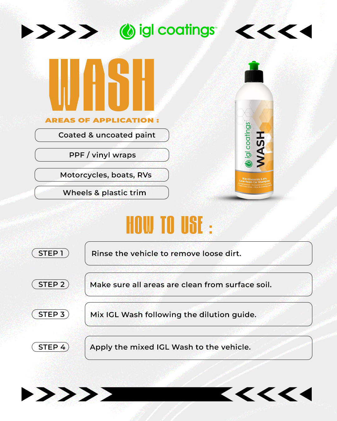 IGL Coatings Australia Car Wash IGL Wash - Concentrate wash liquid