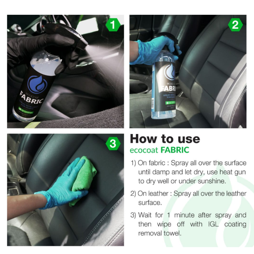 IGL Coatings Australia DIY automotive paint protection IGL Ecocoat Fabric Nano Protection Coating