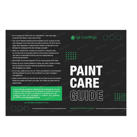 IGL Coatings Australia Marketing IGL Coatings Australia - Official Paint Care Guide 20 pack